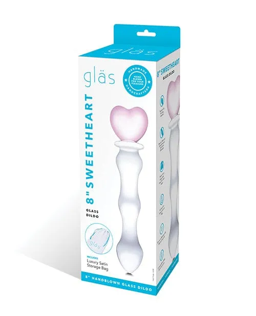 Dildos Glas Glas 8 Sweetheart Glass Dildo PinkClear