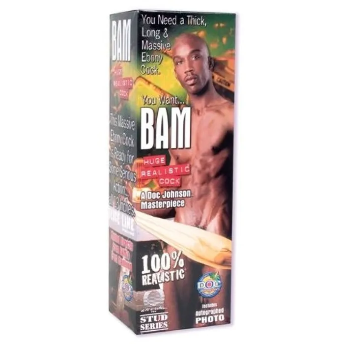 Doc Johnson Bam Huge 13 Inch Realistic Cock With Removable VacULock Suction Cup Dildos Doc Johnson Bam Huge 13 Inch Realistic Cock With Removable VacULock Suction Cup Dildos