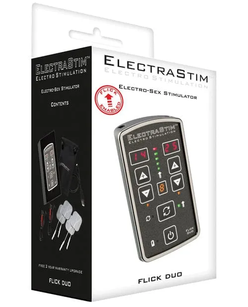 ElectraStim Flick Duo Stimulator Pack Em80e ElectraStim Male Sex Toys