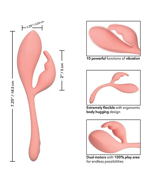 Elle Liquid Silicone Bunny Pink CalExotics Vibrators Elle Liquid Silicone Bunny Pink CalExotics Vibrators