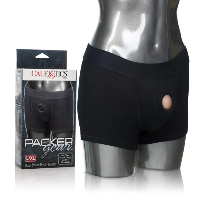 Female Sex Toys CalExotics Packer Gear Boxer Brief Harness Largeextralarge Black Female Sex Toys CalExotics Packer Gear Boxer Brief Harness Largeextralarge Black