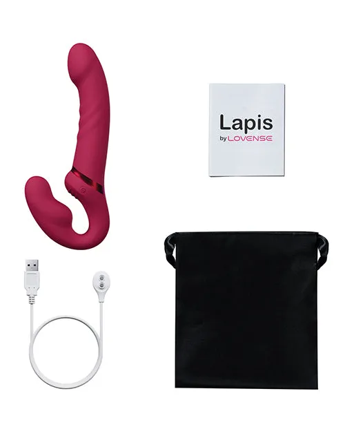 Female Sex Toys Lovense Lovense Lapis Vibrating Strapless Strap On Pink