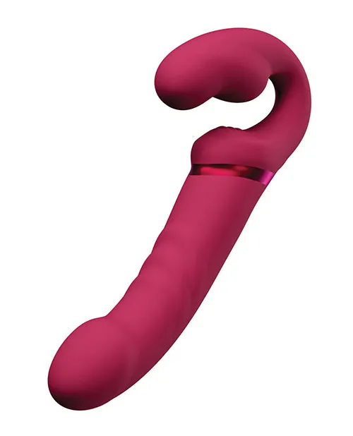 Female Sex Toys Lovense Lovense Lapis Vibrating Strapless Strap On Pink