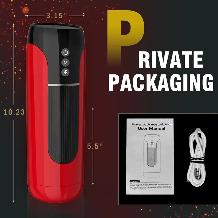 HANNIBAL HANNIBAL Automatic Male Masturbator with 7 Telescopic 7 Vibration Male Sex Toys