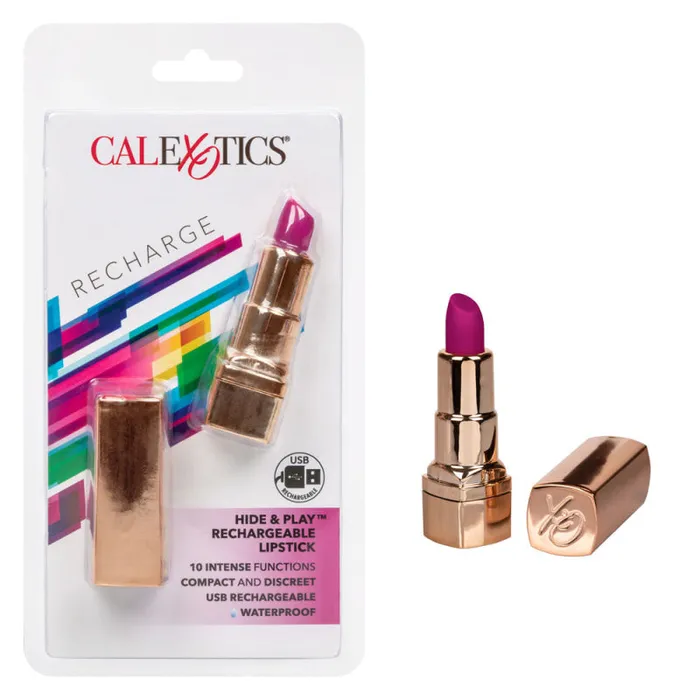 Hide and Play Rechargeable Lipstick Purple CalExotics Vibrators Hide and Play Rechargeable Lipstick Purple CalExotics Vibrators