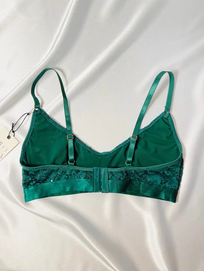 Kilo Brava Sequin Lace Scoop Bralette in Emerald Kilo Brava Female Sex Toys Kilo Brava Sequin Lace Scoop Bralette in Emerald Kilo Brava Female Sex Toys