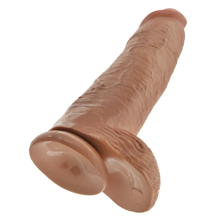 King Cock 12 Cock With Balls Tan Pipedream Female Sex Toys