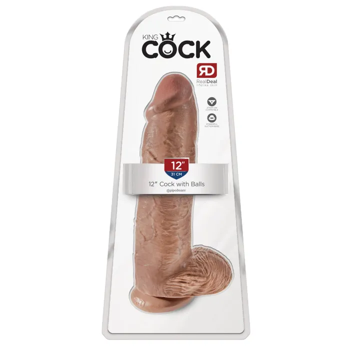 King Cock 12 Cock With Balls Tan Pipedream Female Sex Toys King Cock 12 Cock With Balls Tan Pipedream Female Sex Toys