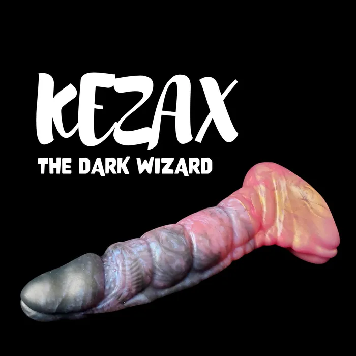 Kreature Adult Toys Premade Small Kezax Split Coal Valentine and Rose Gold Classic Firmness Vibrators