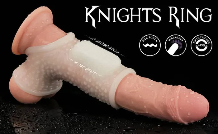 lovetoy Male Sex Toys Vibrating Drip Knights Ring with Scrotum Sleeve