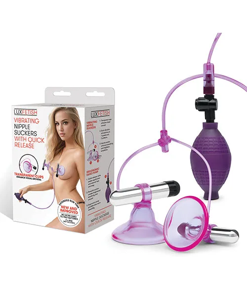 Lux Fetish Vibrators Lux Fetish Vibrating Nipple Suckers with Quick Release PinkPurple Lux Fetish Vibrators Lux Fetish Vibrating Nipple Suckers with Quick Release PinkPurple
