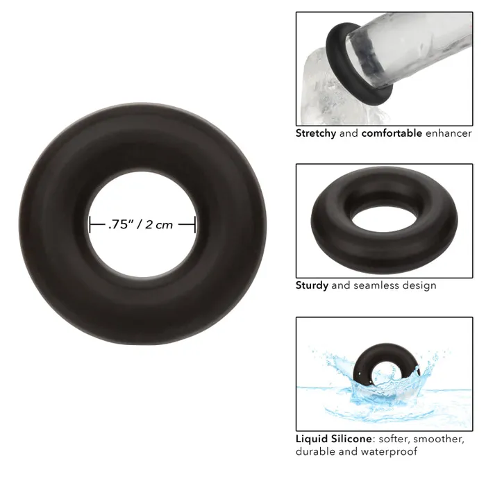 Male Sex Toys Calexotics Alpha Liquid Silicone Prolong Medium Ring Black Male Sex Toys Calexotics Alpha Liquid Silicone Prolong Medium Ring Black