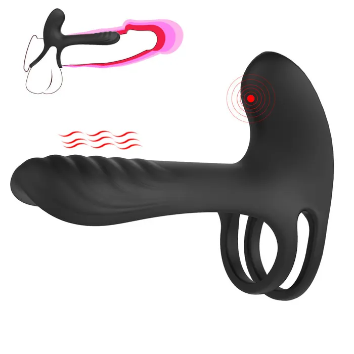 Male Sex Toys SHD SHD Strap On Cock Ring Vagina Clitoris Stimulator