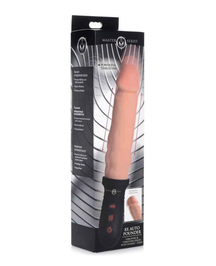 Master Series 8X Auto Pounder Vibrating Thrusting Dildo with Handle Flesh Master Series Female Sex Toys Master Series 8X Auto Pounder Vibrating Thrusting Dildo with Handle Flesh Master Series Female Sex Toys