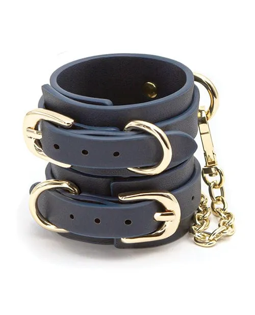 NS Novelties Vibrators Bondage Couture Vinyl Wrist Cuff Blue NS Novelties Vibrators Bondage Couture Vinyl Wrist Cuff Blue