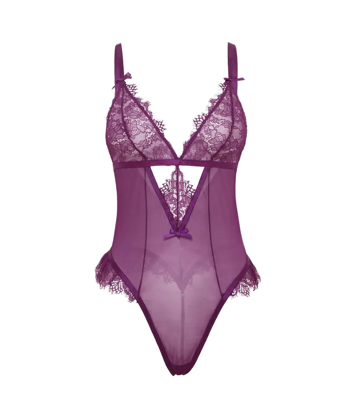 Oh La La Cheri Vibrators Katana Mesh Lace Teddy Purple