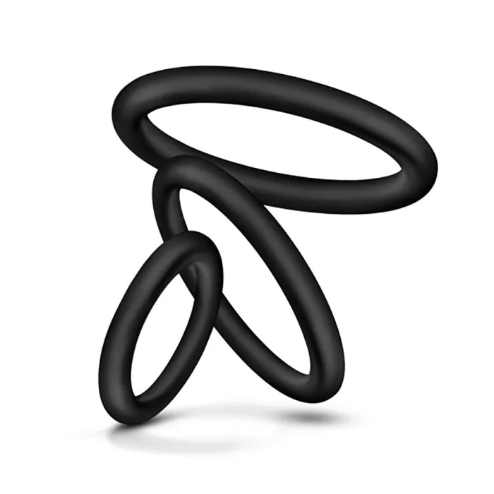 Performance Vs4 Pure Premium Silicone Cockring Set Black Blush Novelties Anal Performance Vs4 Pure Premium Silicone Cockring Set Black Blush Novelties Anal