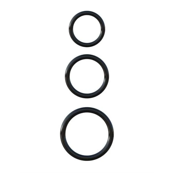 Pipedream Anal Fantasy CRingz Silicone Ring Stamina Set Black Pipedream Anal Fantasy CRingz Silicone Ring Stamina Set Black