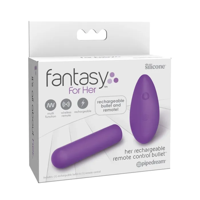 Pipedream Female Sex Toys Fantasy for Her Her Rechargeable Remote Control Bullet Purple