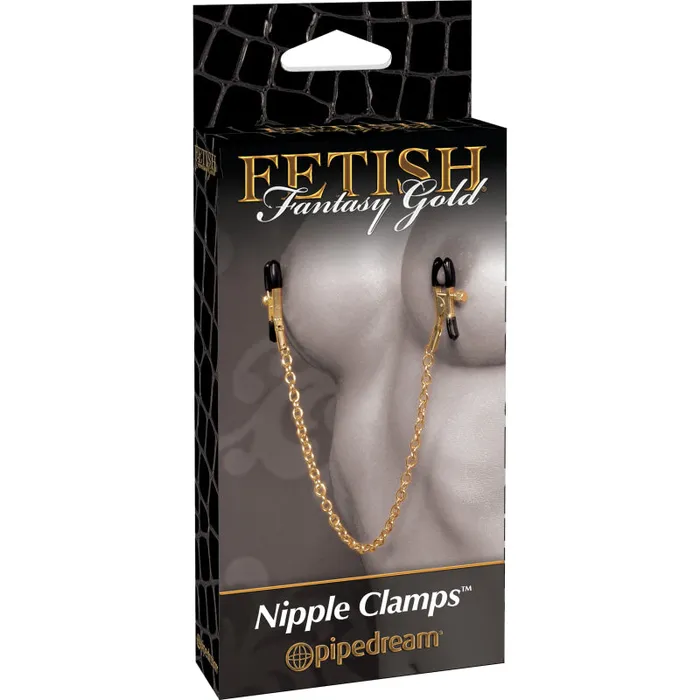 Pipedream Female Sex Toys Fetish Fantasy Gold Chain Nipple Clamps Gold Pipedream Female Sex Toys Fetish Fantasy Gold Chain Nipple Clamps Gold