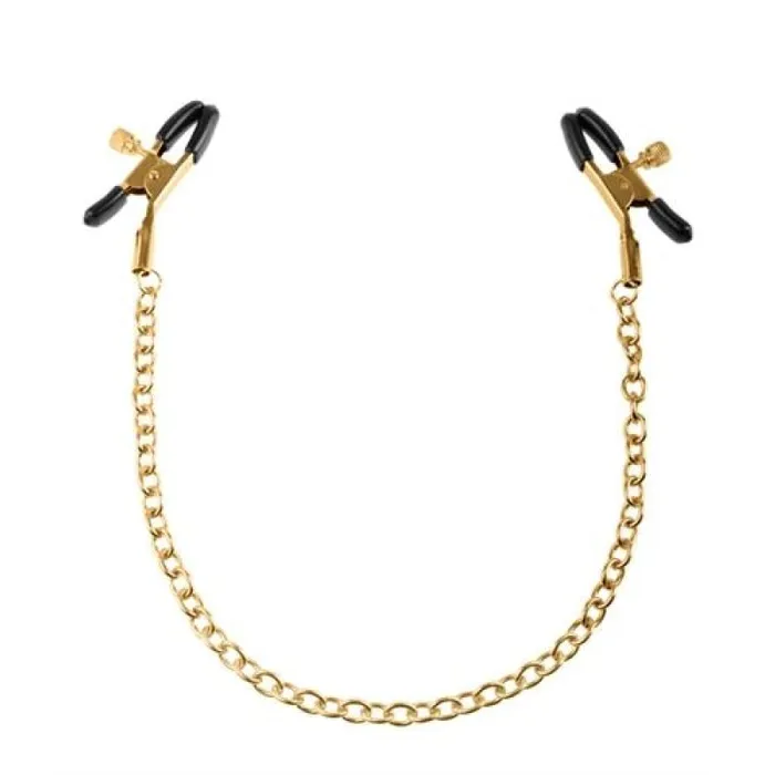 Pipedream Female Sex Toys Fetish Fantasy Gold Chain Nipple Clamps Gold Pipedream Female Sex Toys Fetish Fantasy Gold Chain Nipple Clamps Gold