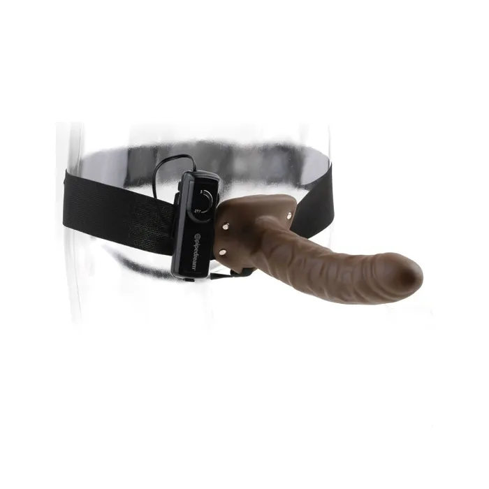 Pipedream Female Sex Toys Fetish Fantasy Series 8Inch Vibrating Hollow Strapon Brown Pipedream Female Sex Toys Fetish Fantasy Series 8Inch Vibrating Hollow Strapon Brown