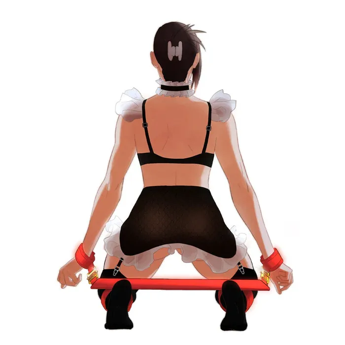 Portable Bowknot Spreader Bar and Restraint Set UPKO Female Sex Toys