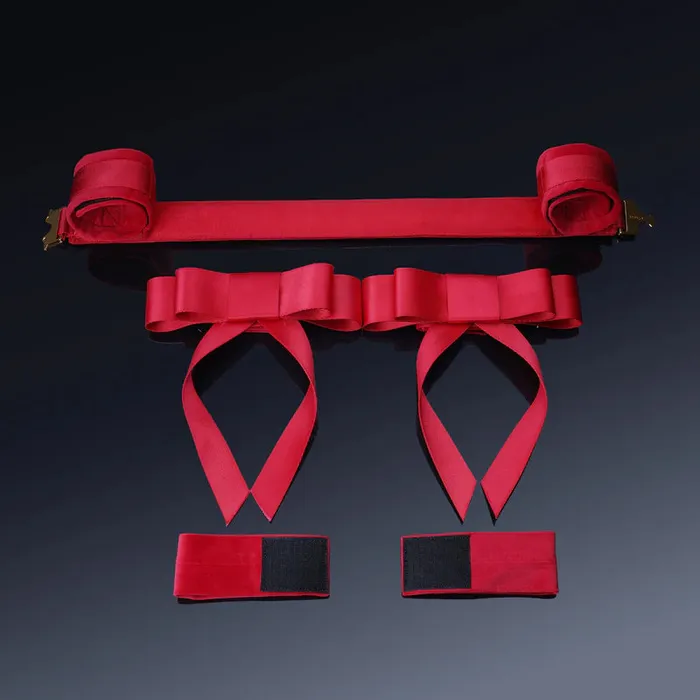 Portable Bowknot Spreader Bar and Restraint Set UPKO Female Sex Toys