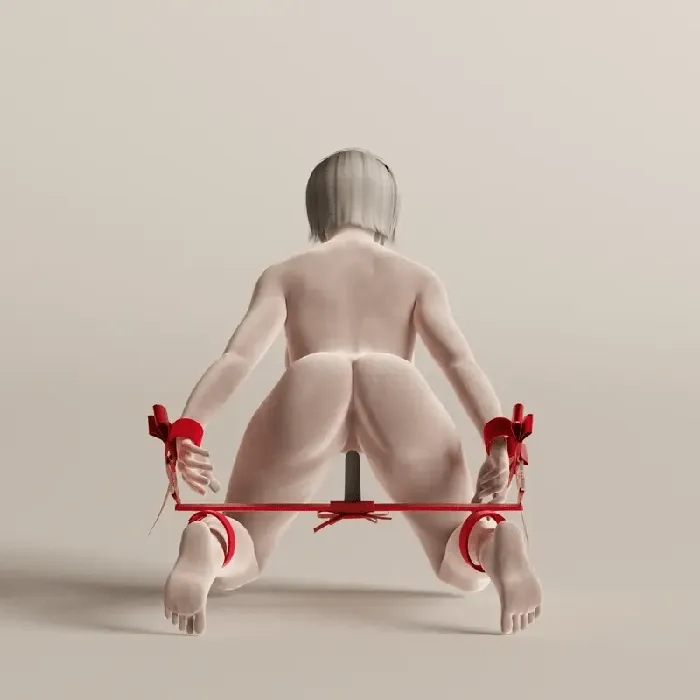 Portable Bowknot Spreader Bar and Restraint Set UPKO Female Sex Toys