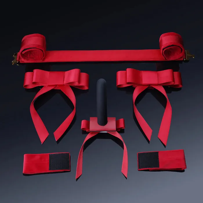 Portable Bowknot Spreader Bar and Restraint Set UPKO Female Sex Toys