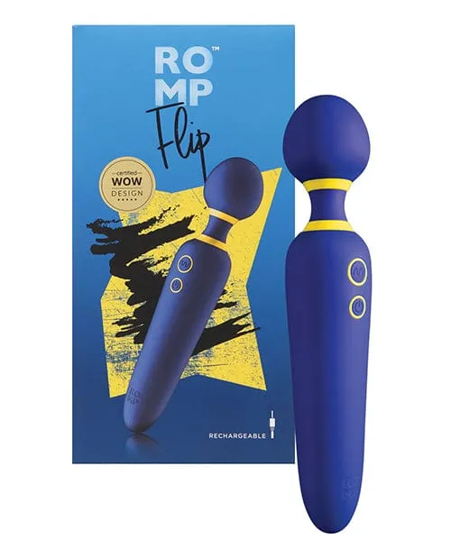 Romp Flip Wand Massager Blue ROMP Vibrators