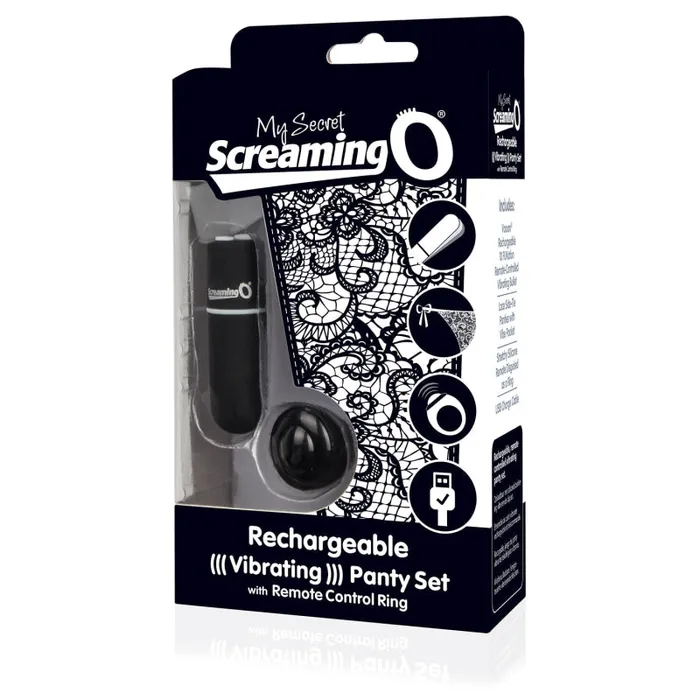 Screaming O Female Sex Toys My Secret Charged Remote Control Panty Vibe Black Screaming O Female Sex Toys My Secret Charged Remote Control Panty Vibe Black