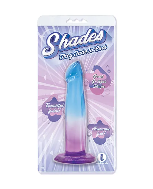 Shades Jelly TPR Gradient Dong Small BluePurple Icon Brands INC Dildos