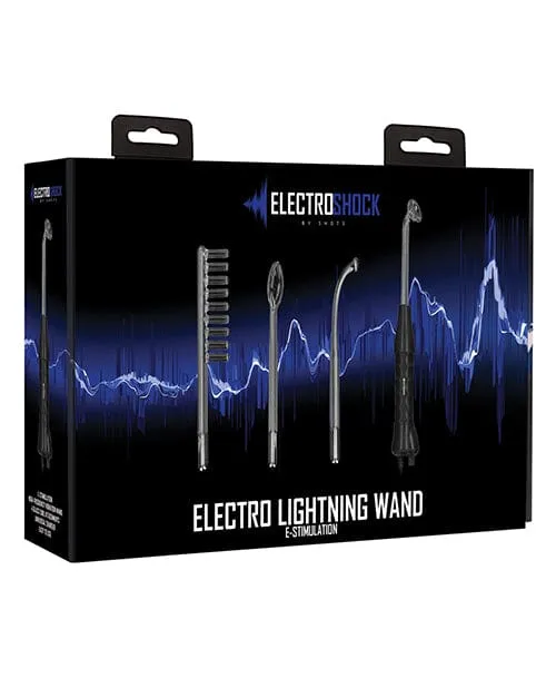 Shots America Vibrators Shots Electroshock Lightning Wand Black