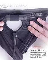 Shots Ouch Vibrating Strap On Thong with adjustable Garters Black Shots America Female Sex Toys Shots Ouch Vibrating Strap On Thong with adjustable Garters Black Shots America Female Sex Toys