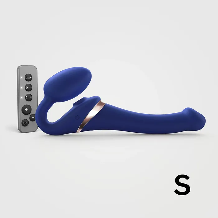 StrapOnMe StrapOnMe MultiOrgasm Small Bendable StrapOn Blue Female Sex Toys