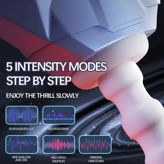 Svakom Hunter X Galaxy Battleship Telescopic Suction Heated Dual Channel Masturbator SVAKOM Male Sex Toys