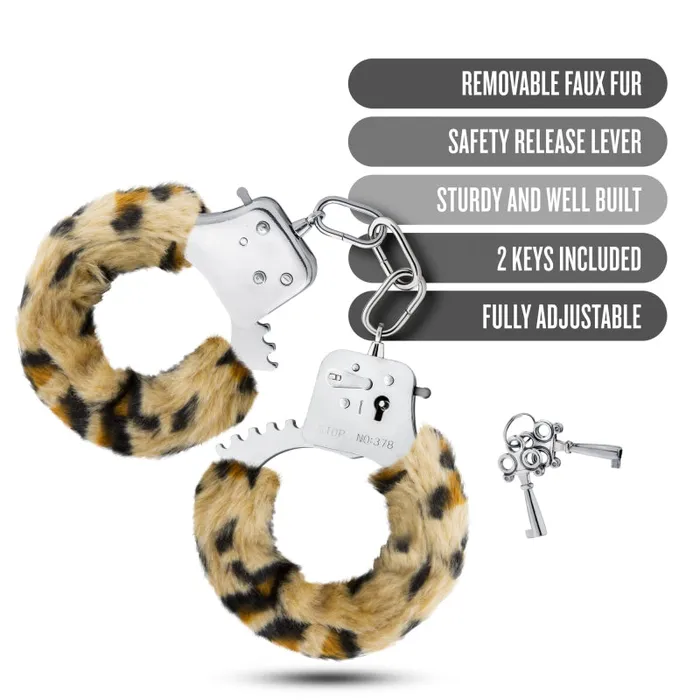Temptasia Cuffs Leopard Blush Novelties Couples Temptasia Cuffs Leopard Blush Novelties Couples