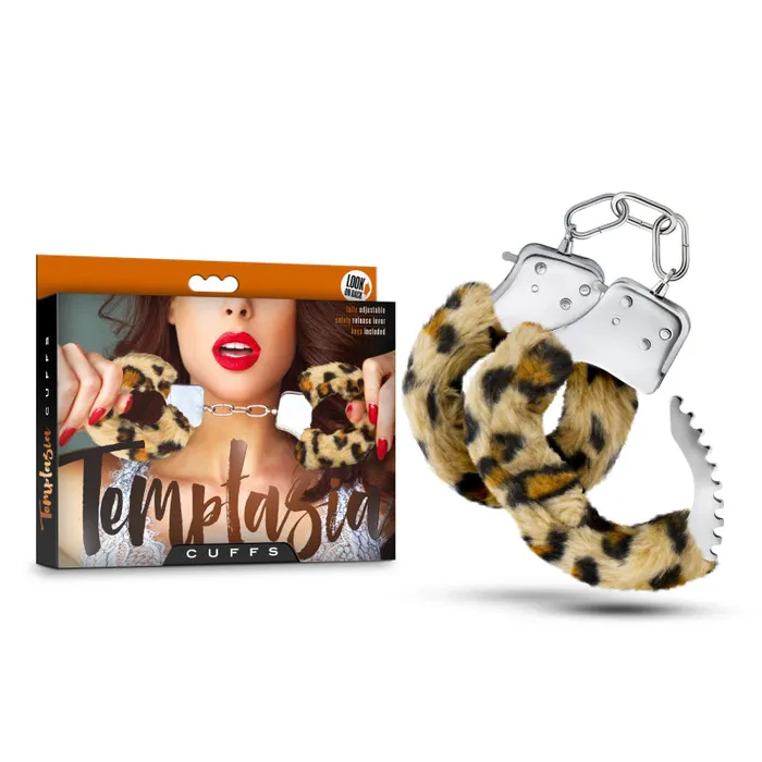 Temptasia Cuffs Leopard Blush Novelties Couples Temptasia Cuffs Leopard Blush Novelties Couples