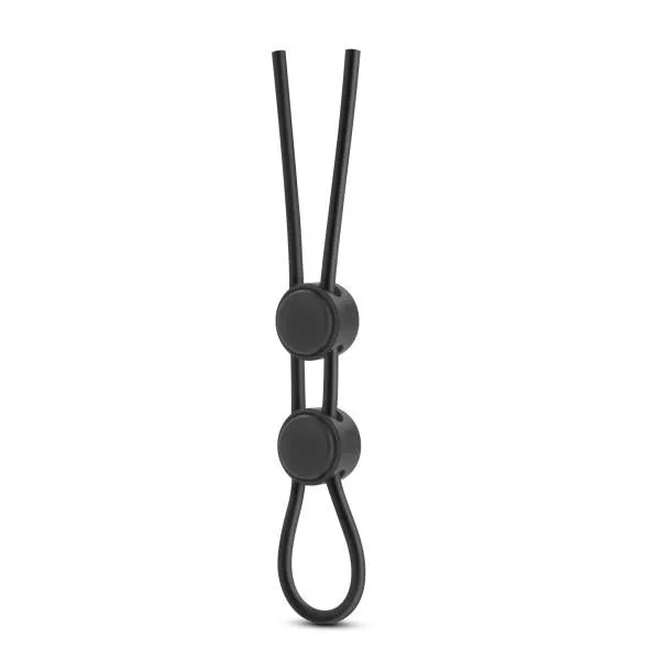 The Pleasure Parlor Male Sex Toys Stay Hard Silicone DoubleLoop Adjustable Cock Ring