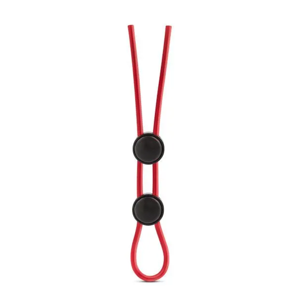 The Pleasure Parlor Male Sex Toys Stay Hard Silicone DoubleLoop Adjustable Cock Ring
