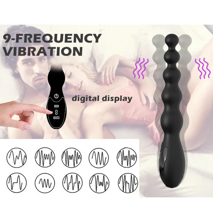 Touch Honey Anal DoleVibrating Anal Beads Prostate Massager Remote Control Butt Plug G Spot Stimulor