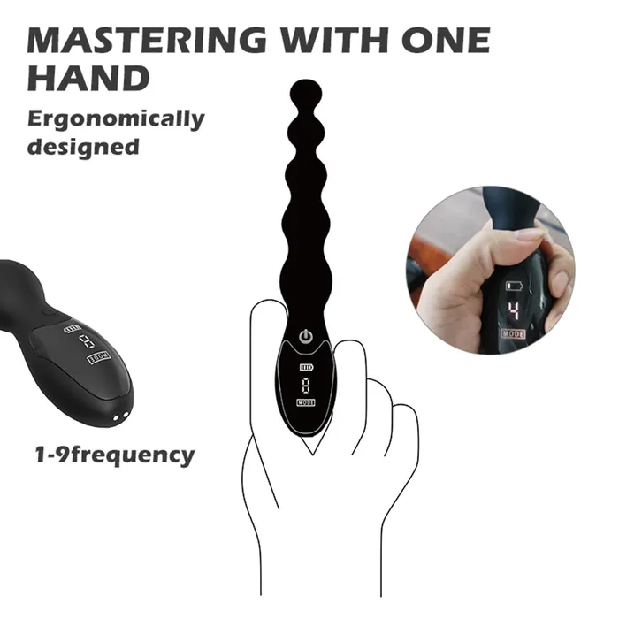 Touch Honey Anal DoleVibrating Anal Beads Prostate Massager Remote Control Butt Plug G Spot Stimulor