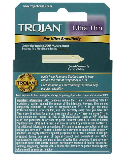 Trojan Ultra Thin Condoms Trojan Female Sex Toys