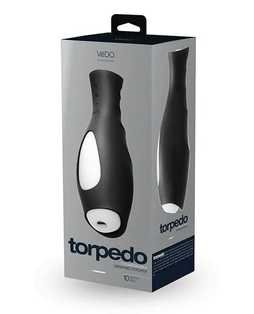 VeDO Vibrators VeDO Torpedo Vibrating Rechargeable Stroker Just Black