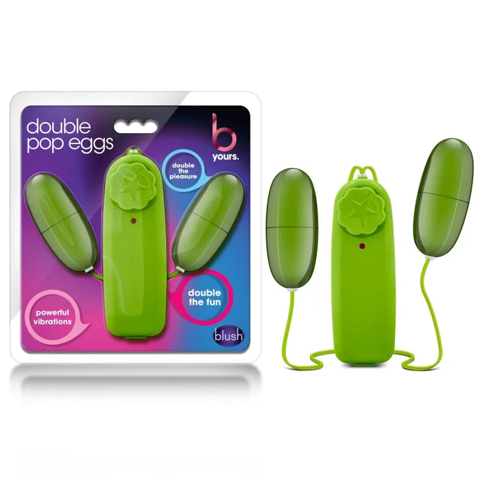 Vibrators Blush Novelties B Yours Double Pop Eggs Lime Vibrators Blush Novelties B Yours Double Pop Eggs Lime