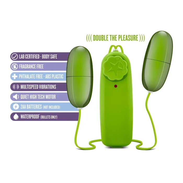 Vibrators Blush Novelties B Yours Double Pop Eggs Lime Vibrators Blush Novelties B Yours Double Pop Eggs Lime