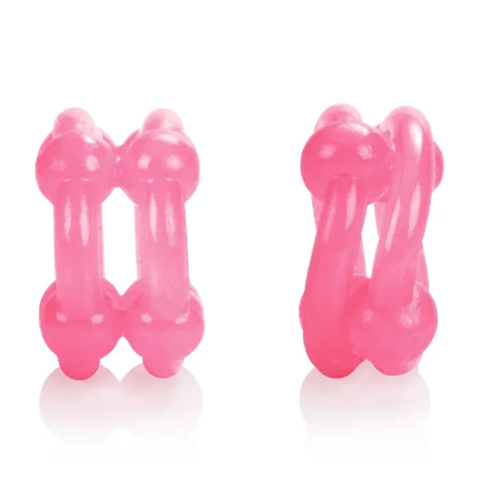Vibrators CalExotics Island Rings Double Stacker Pink Vibrators CalExotics Island Rings Double Stacker Pink