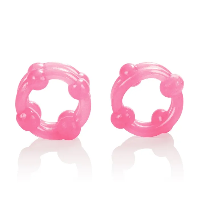 Vibrators CalExotics Island Rings Double Stacker Pink Vibrators CalExotics Island Rings Double Stacker Pink