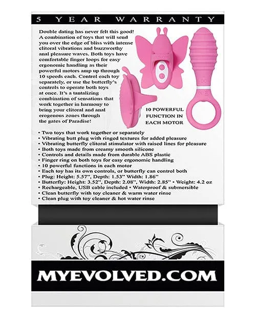 Vibrators Evolved Novelties Evolved Double Date Kit Pink Vibrators Evolved Novelties Evolved Double Date Kit Pink